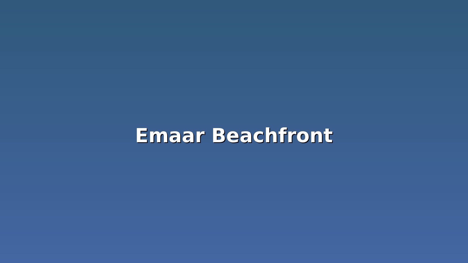 Emaar Beachfront - Similar Dubai Property