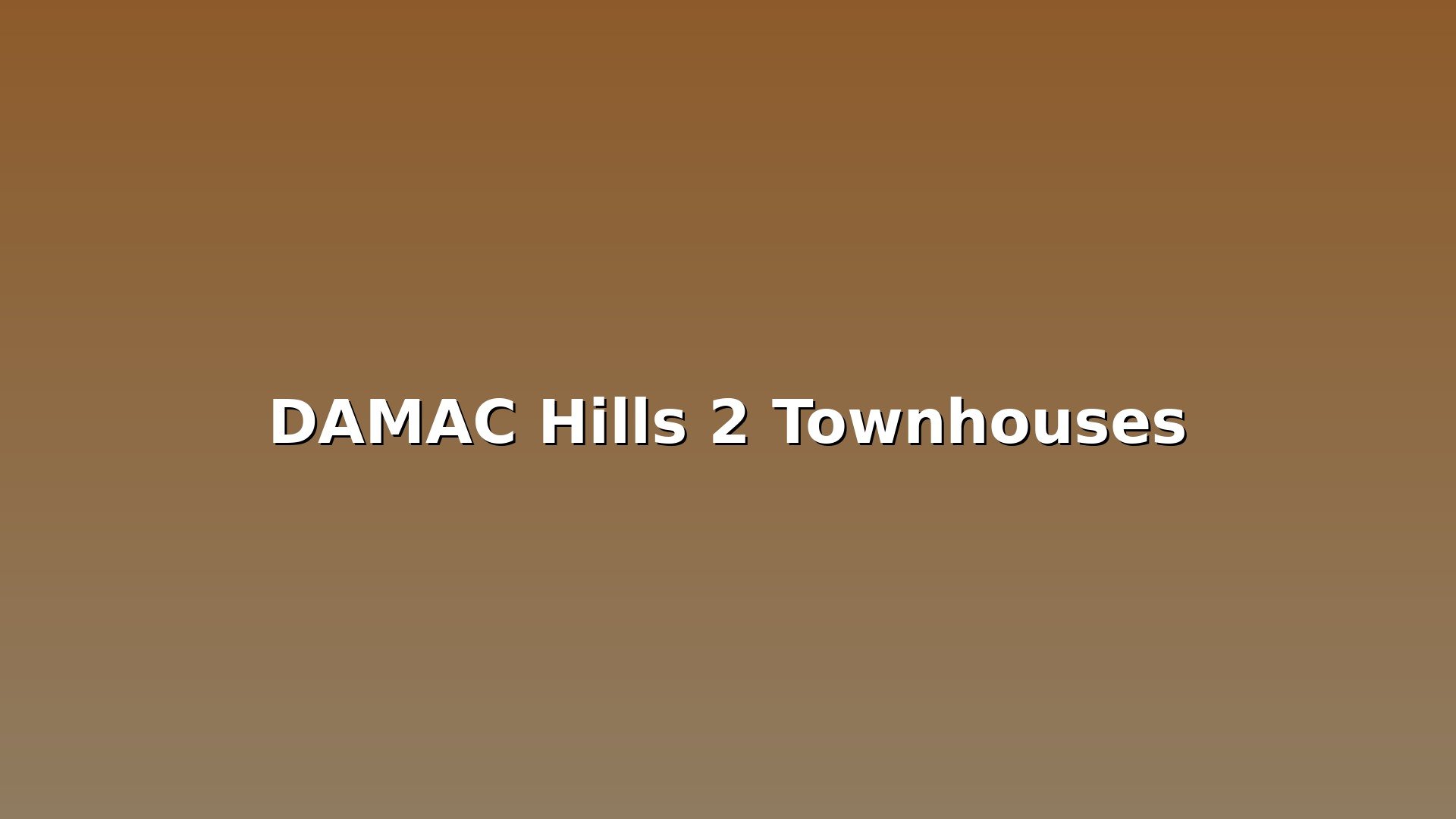 DAMAC Hills 2 Townhouses - Similar Dubai Property